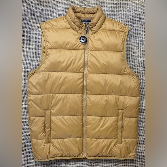 Swiss Tech Other - Swiss Tech Puffer Vest Men’s Size Large Peak Technology Tan Zip Front Insulated